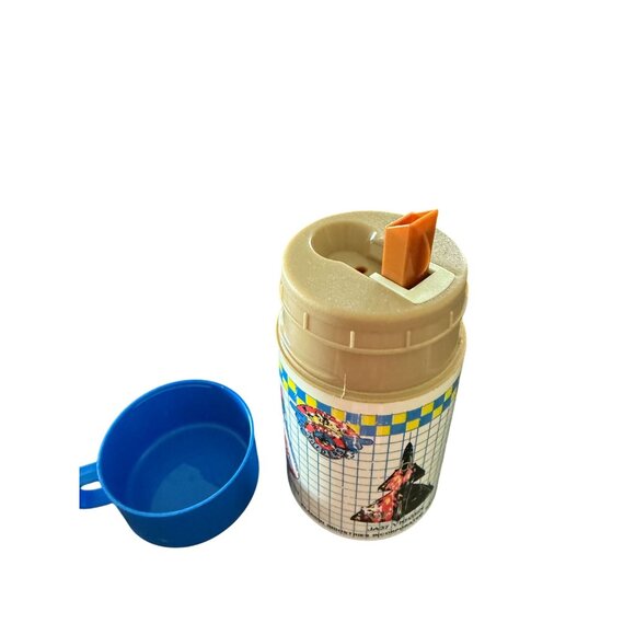 Vintage Ring Raiders Aladdin Lunchbox Thermos 1988 Matchbox Fighter Jets Blue - Picture 12 of 16